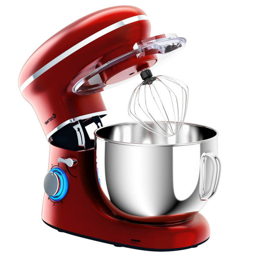 Costway 380W 4.8 qt. . 8-Speed Red Stainless Steel Stand Mixer